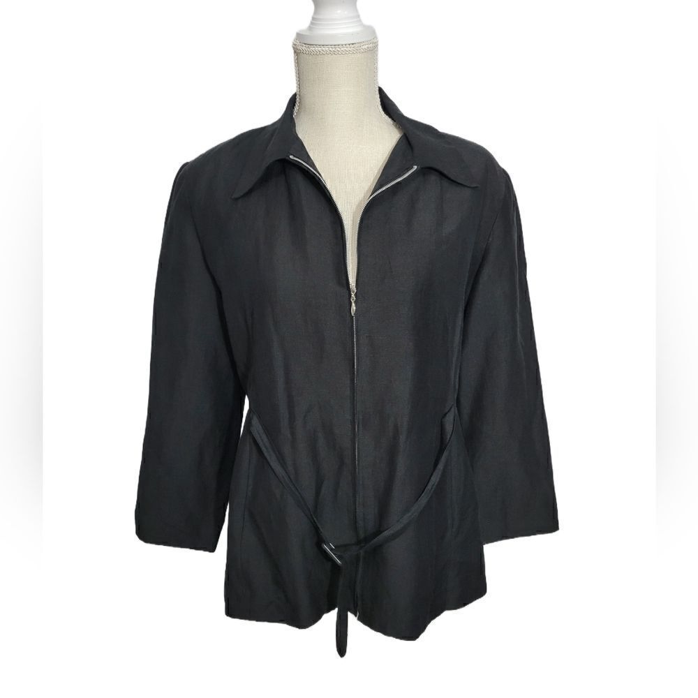 Vintage Susie tompkins zip up silk/linen jacket